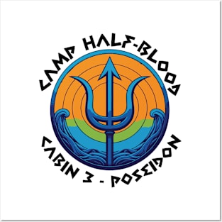 Cabin 3 Poseidon - CAMP half-blood V6 Posters and Art